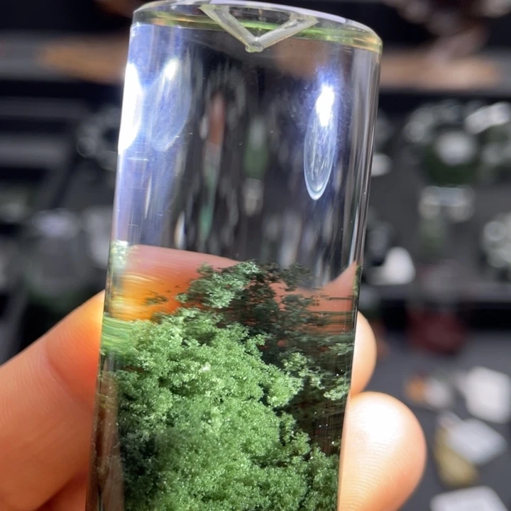 颈饰未镶嵌水晶绿幽灵聚宝盆柱子定制