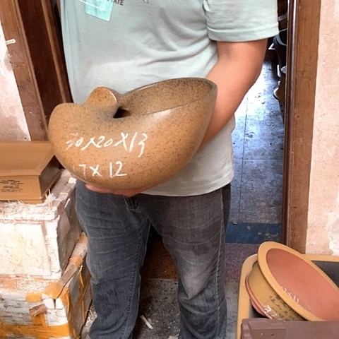 紫砂花盆手工制作