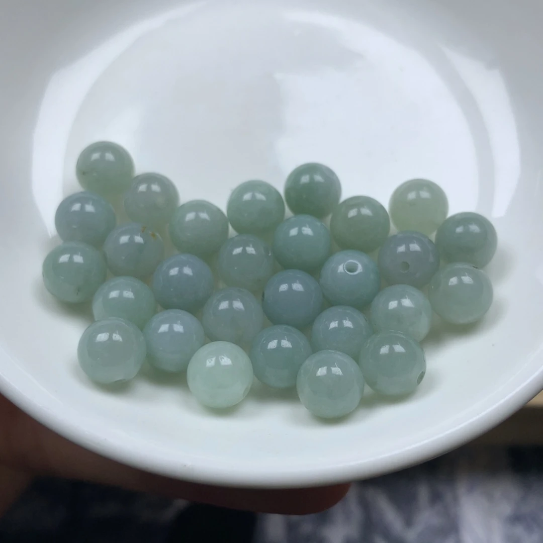 翡翠颈饰未镶嵌紫*卡7。26➕2颗。单圈