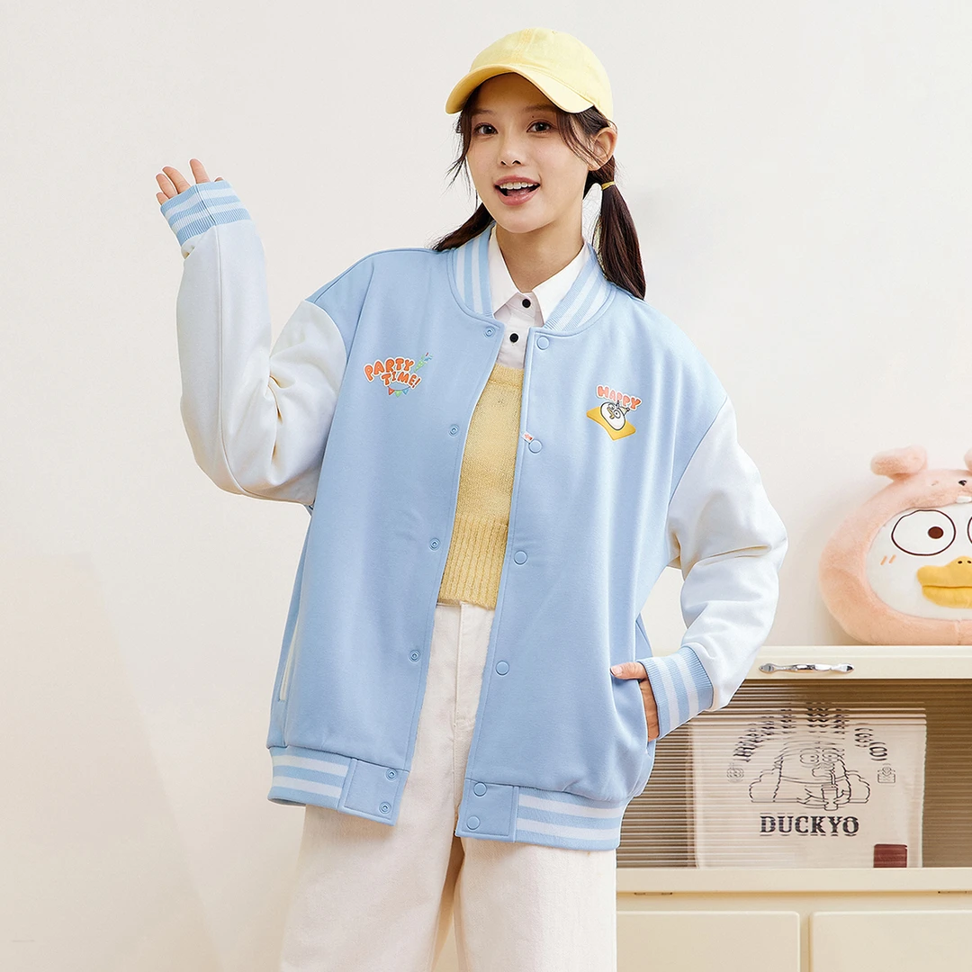 361°【小刘鸭联名】女装2025冬季新款针织单夹克宽松休闲运