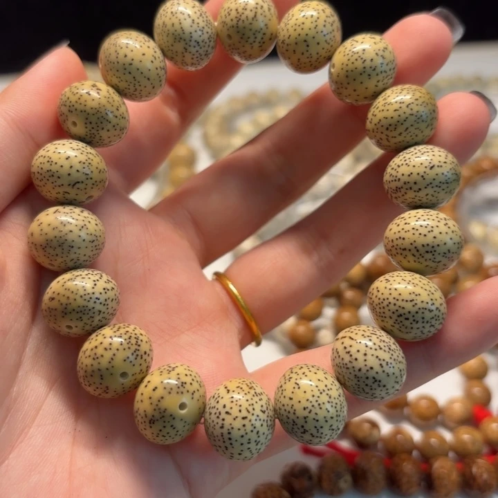 狮***兄手串星月菩提1513满星苹果珠单圈胖刀型