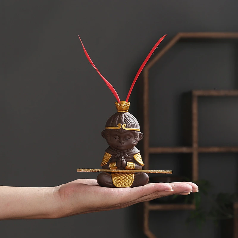 茶玩齐天大圣孙悟空摆件鱼缸造景小猴子茶宠精品可养茶台配件否是