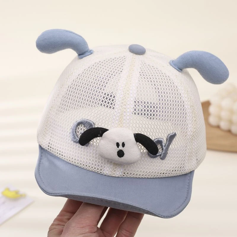 婴儿帽子夏季薄款男宝宝防晒遮阳帽婴幼儿可调节外出鸭舌帽夏天萌