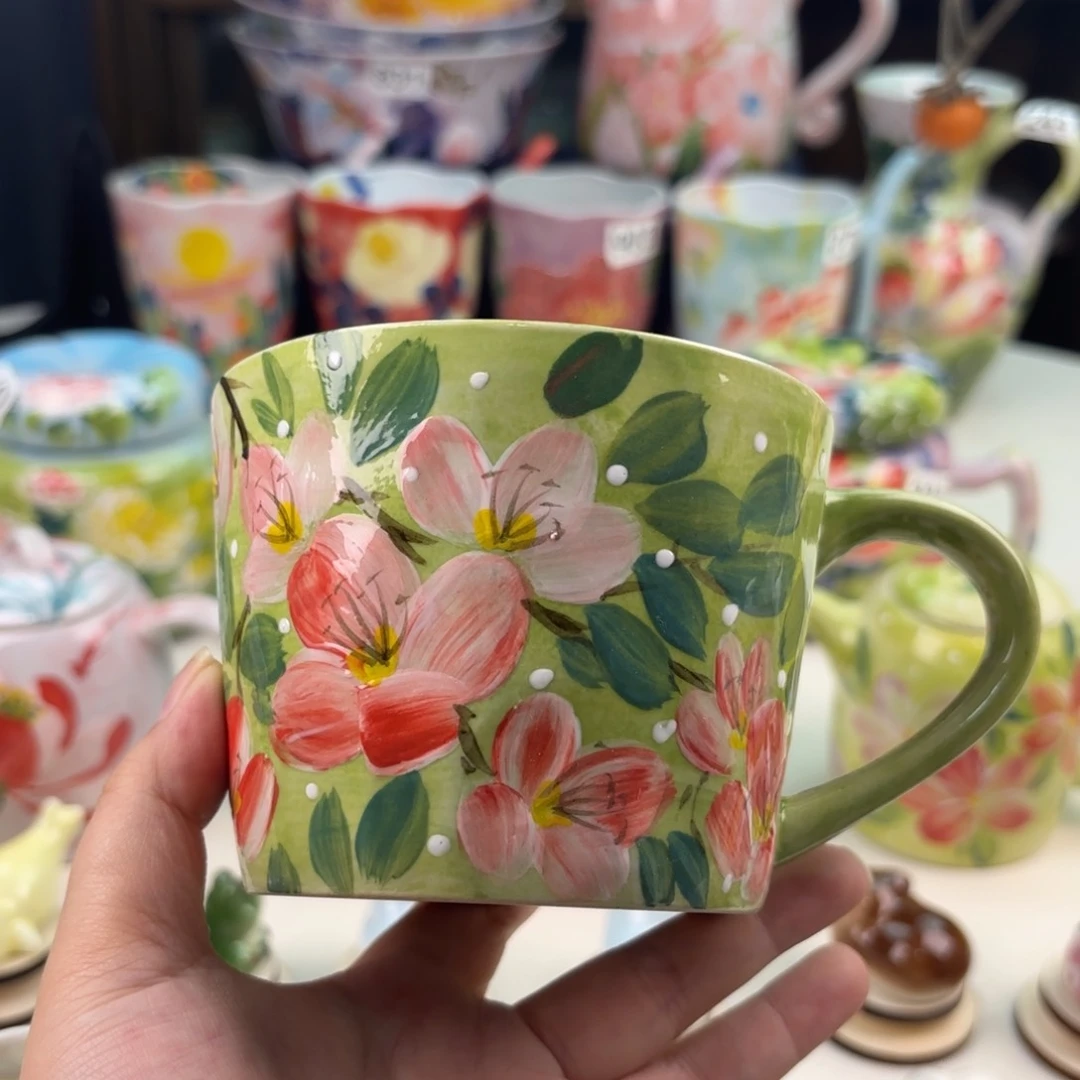 景德镇手绘高温釉下彩陶瓷茶具