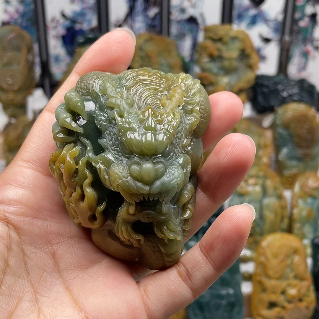 翡翠未镶嵌颈饰天然翡翠a货龙