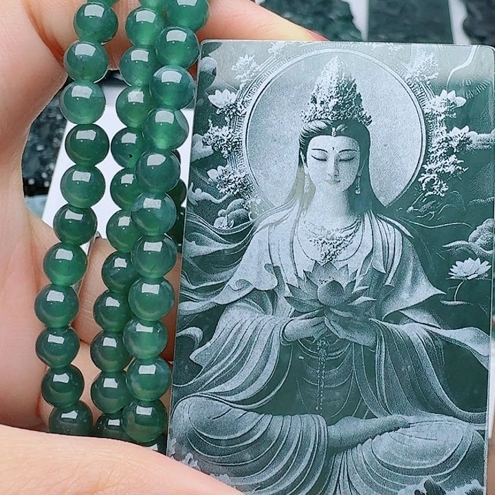 翡翠未镶嵌颈饰天然的A货翡翠多样性发其一