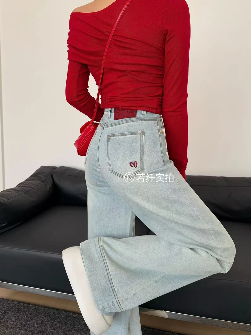 Pretty Silhouette/若纤专属织腰早春新【琉璃】八面微弹直通微喇裤