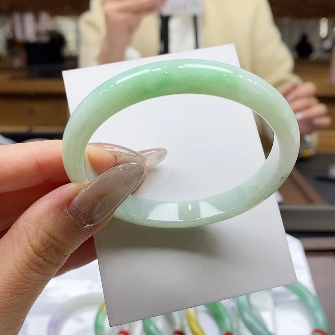 翡翠未镶嵌手镯54-56