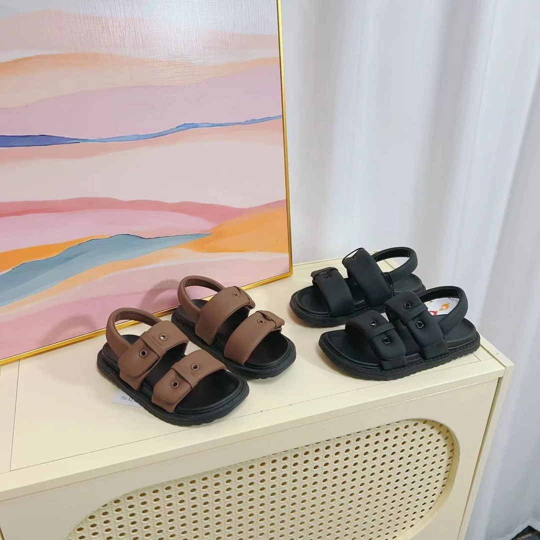 27-37红橙儿女童韩系简约凉鞋男童休闲凉鞋6501