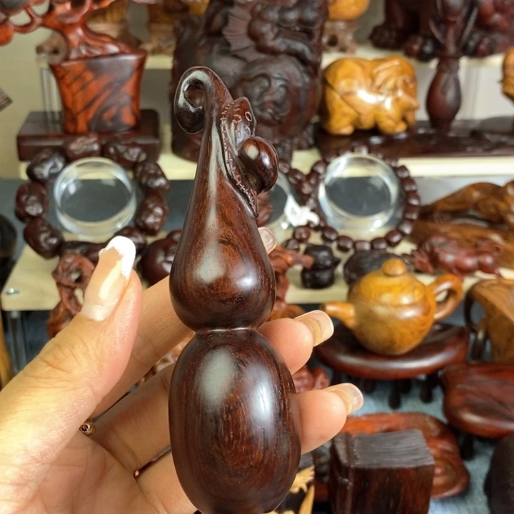 木昊*小叶紫檀长寿葫芦手把