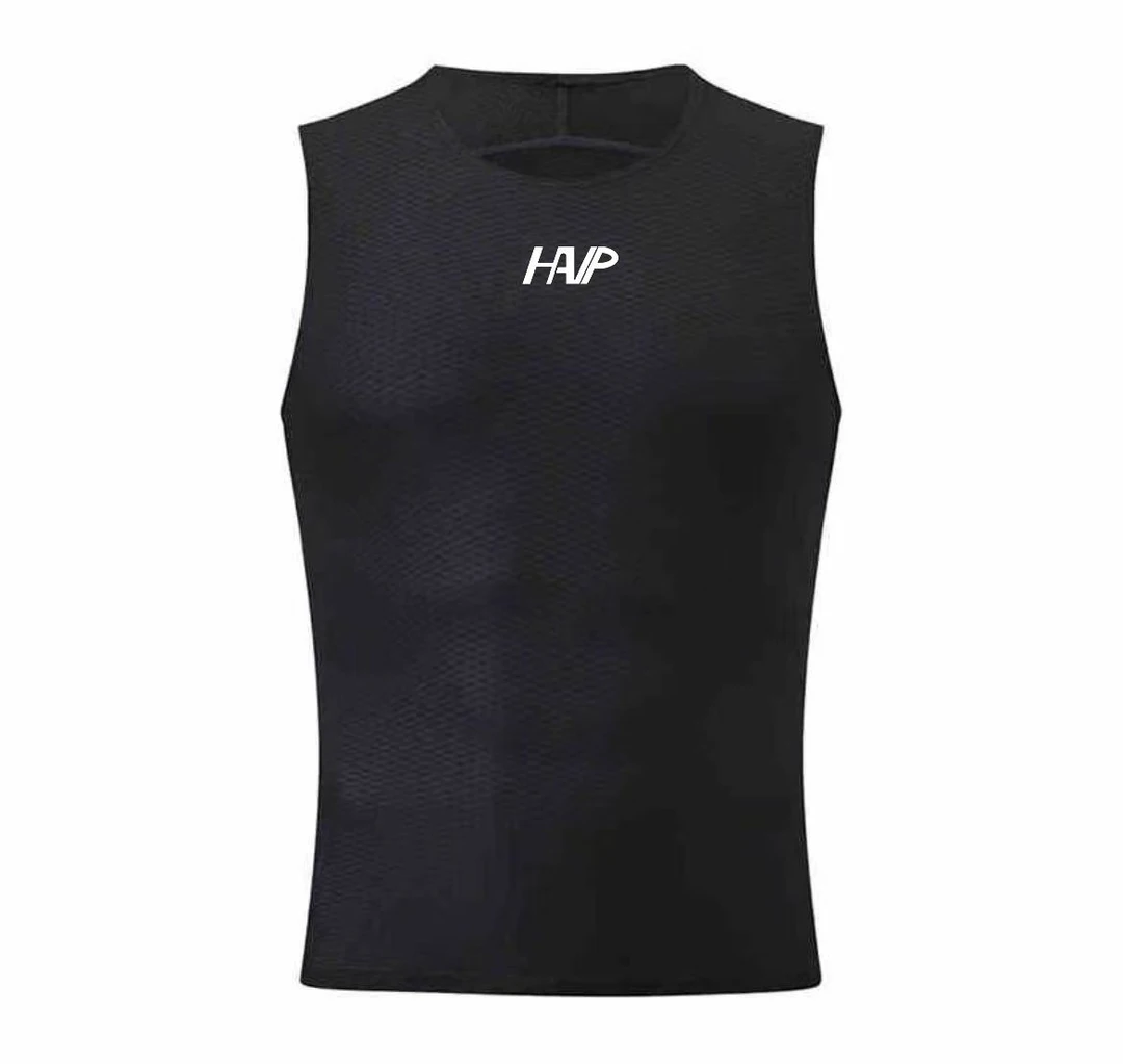 夏季HAIP男女同款排汗衫大网眼提花面料高弹透气自行车运动背心