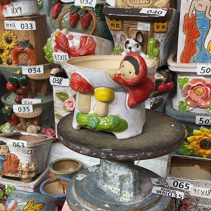 粗陶材质多肉花盆