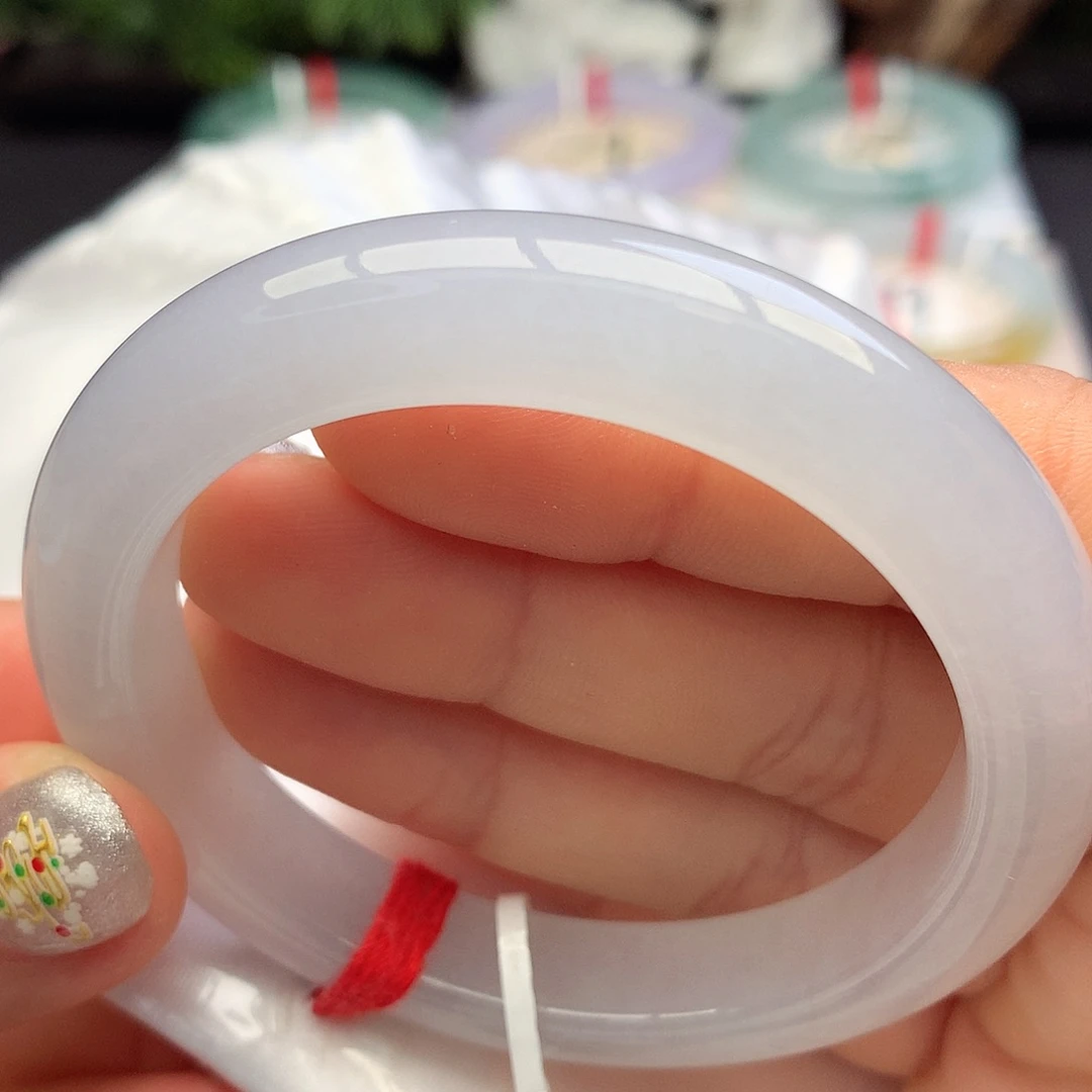 未镶嵌手镯翡翠51-52圈口纯白冰新手必入不踩坑29号