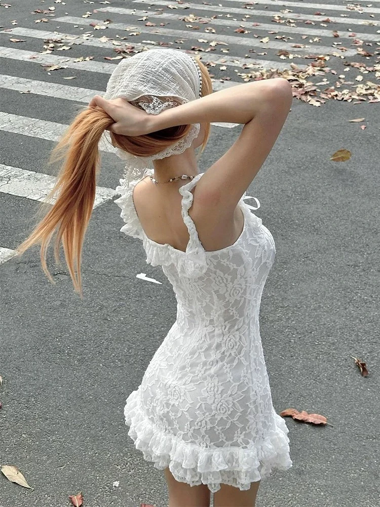 非主图白色流苏连衣裙新款