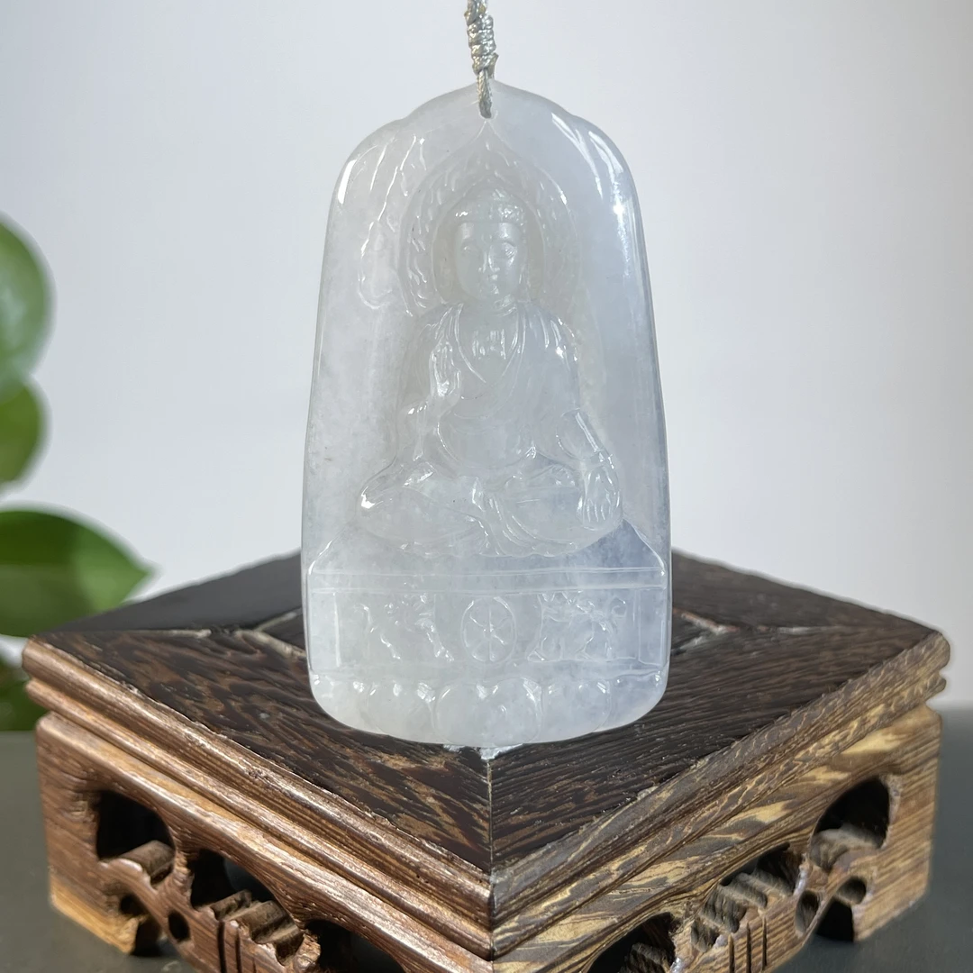 JTA26-133 天然缅甸A货翡翠 阿弥陀佛