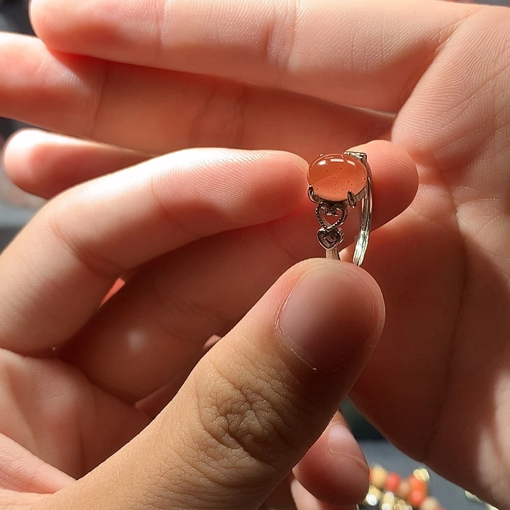 南红玛瑙合金戒指