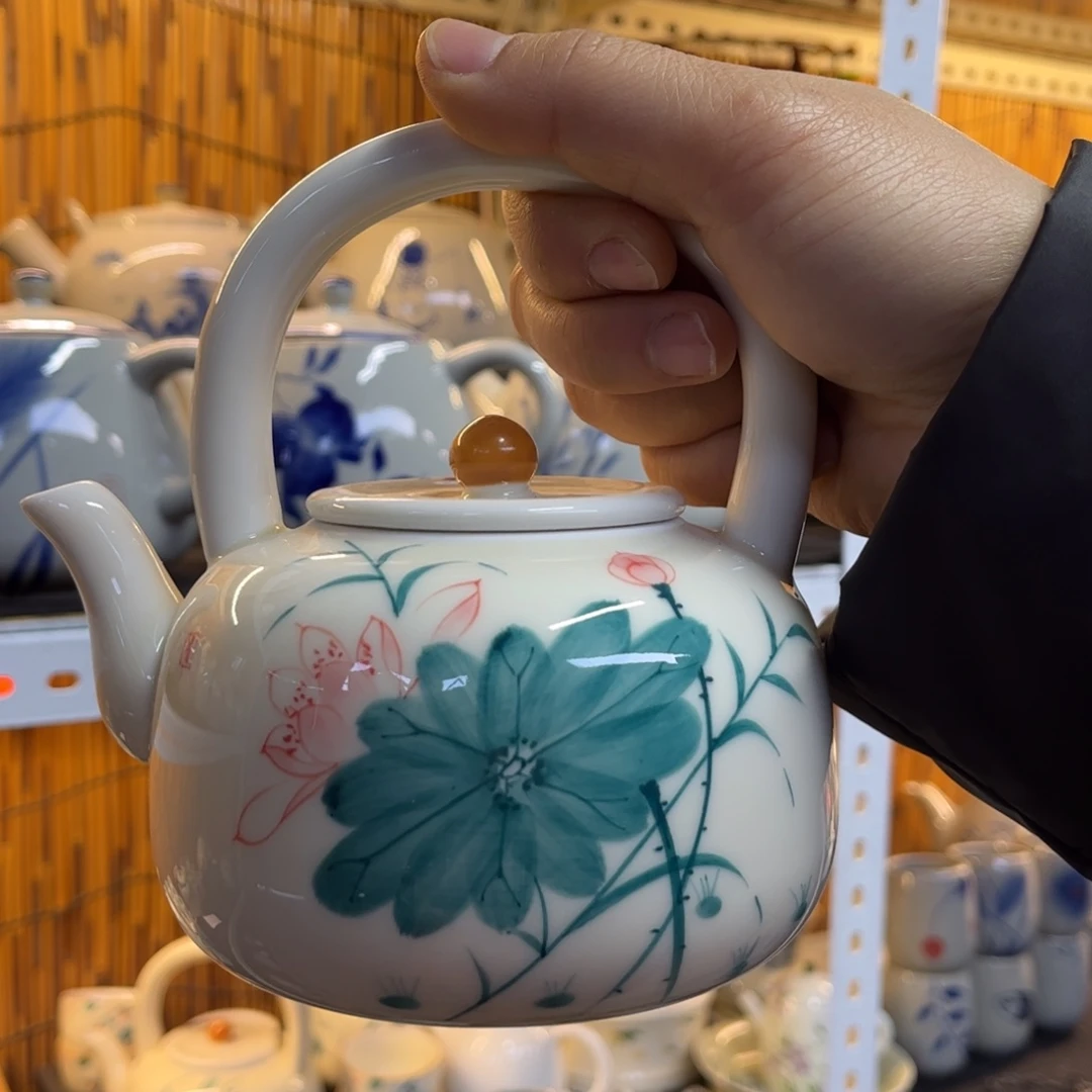 荷花提梁壶小号！！！！！！！！