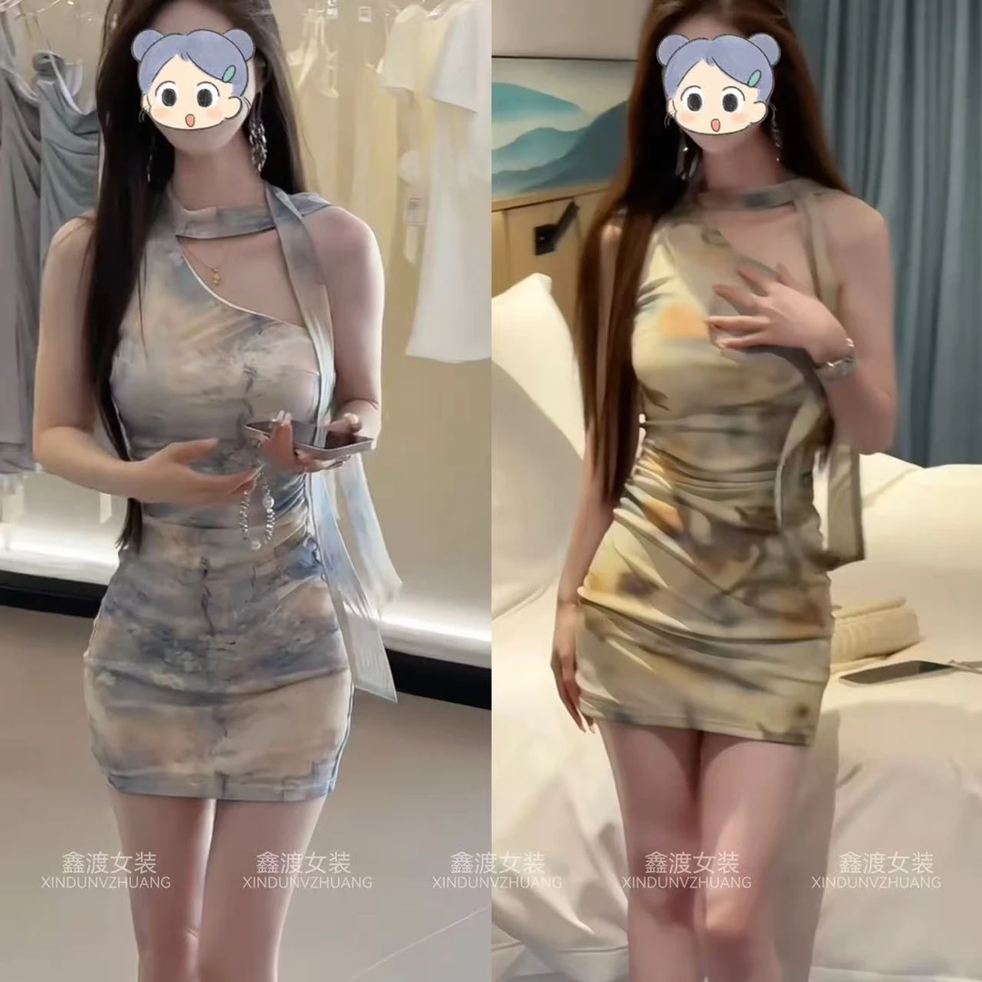 2025夏季新款时尚显瘦气质女士网红洋气连衣裙百搭款D21244