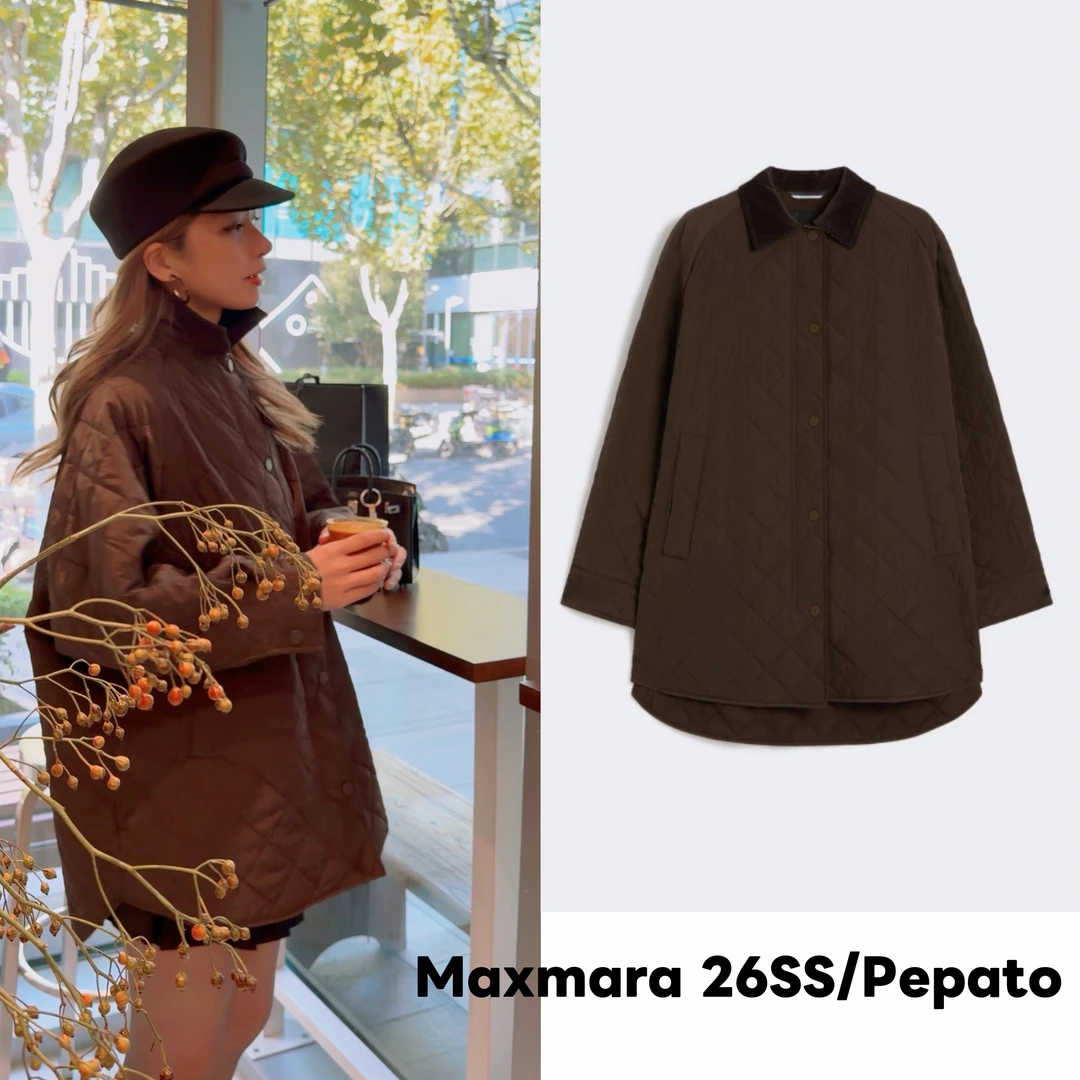 99新 MaxMara 【小圈专属】 weekend pepato翻领夹克棉服  巧克力色