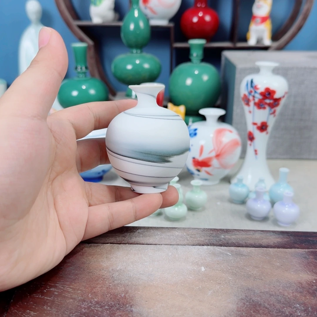 陶瓷手工小花器摆件