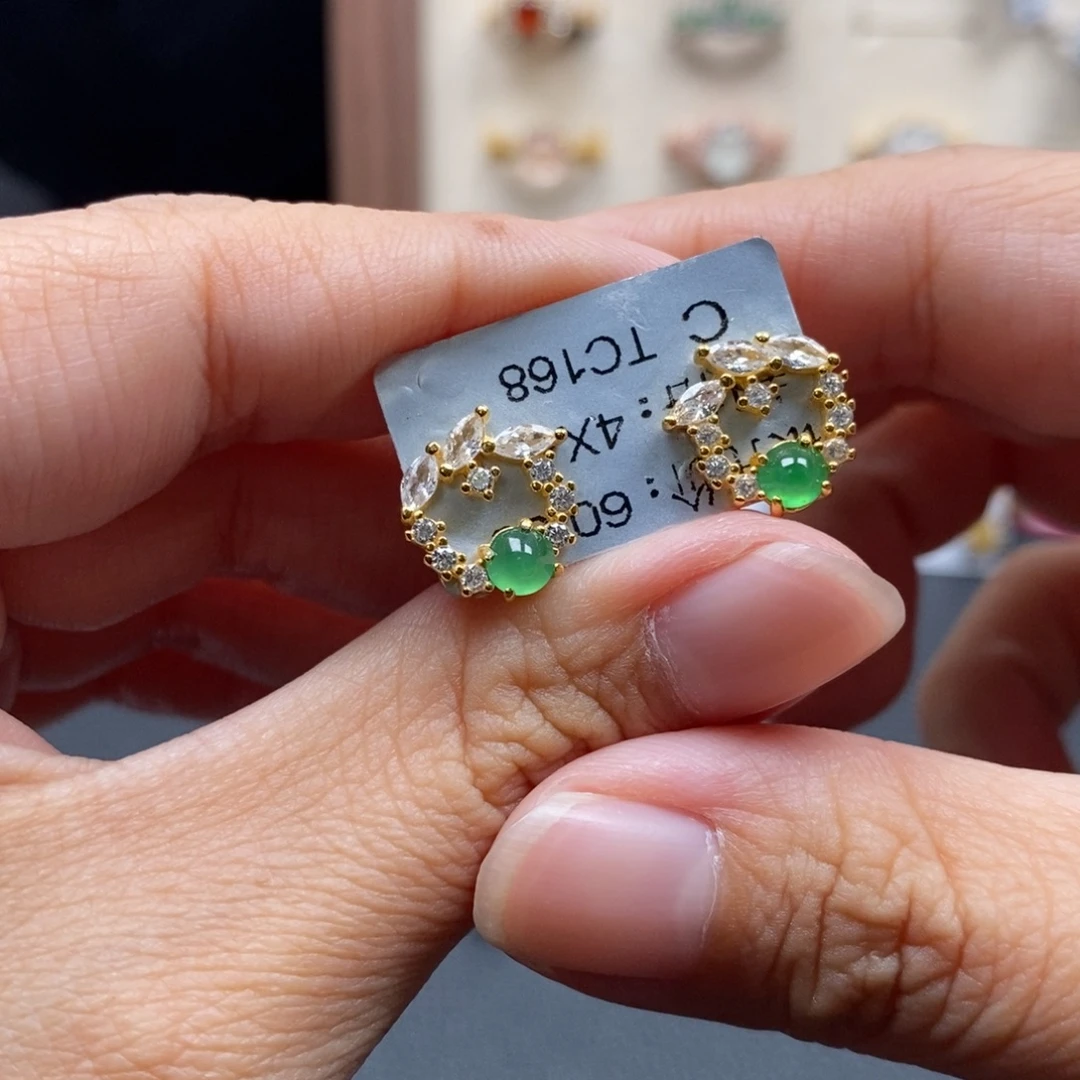 翡翠银S925镶嵌戒指