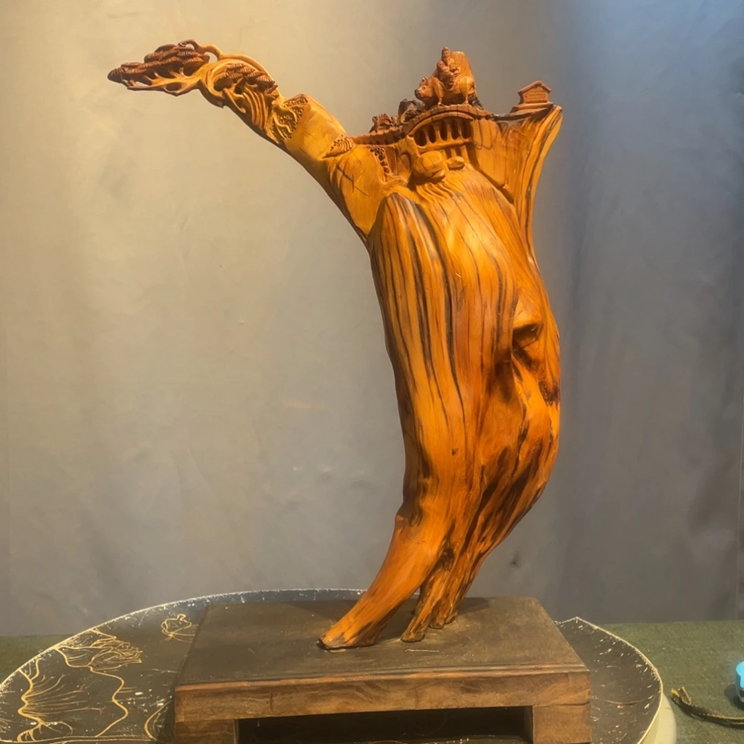 柏木（崖柏）崖柏红油意境摆件