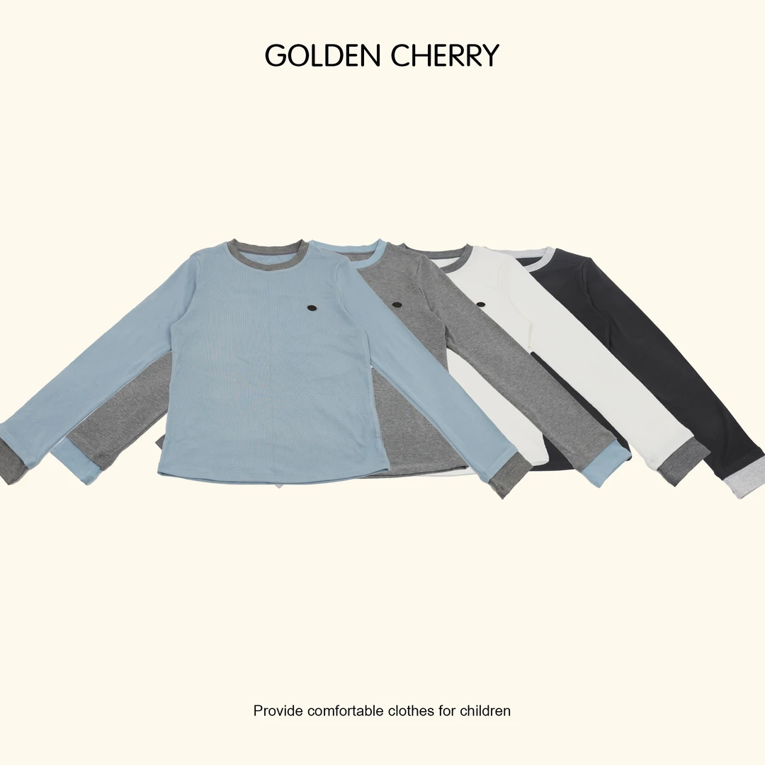【Golden cherry】亲子小标拼色圆领撞色时尚休闲卫衣288020