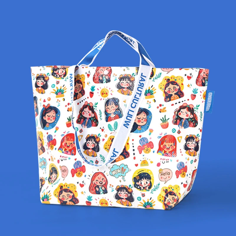 手提编织袋礼品袋原创覆膜防水购物袋子大容量环保袋