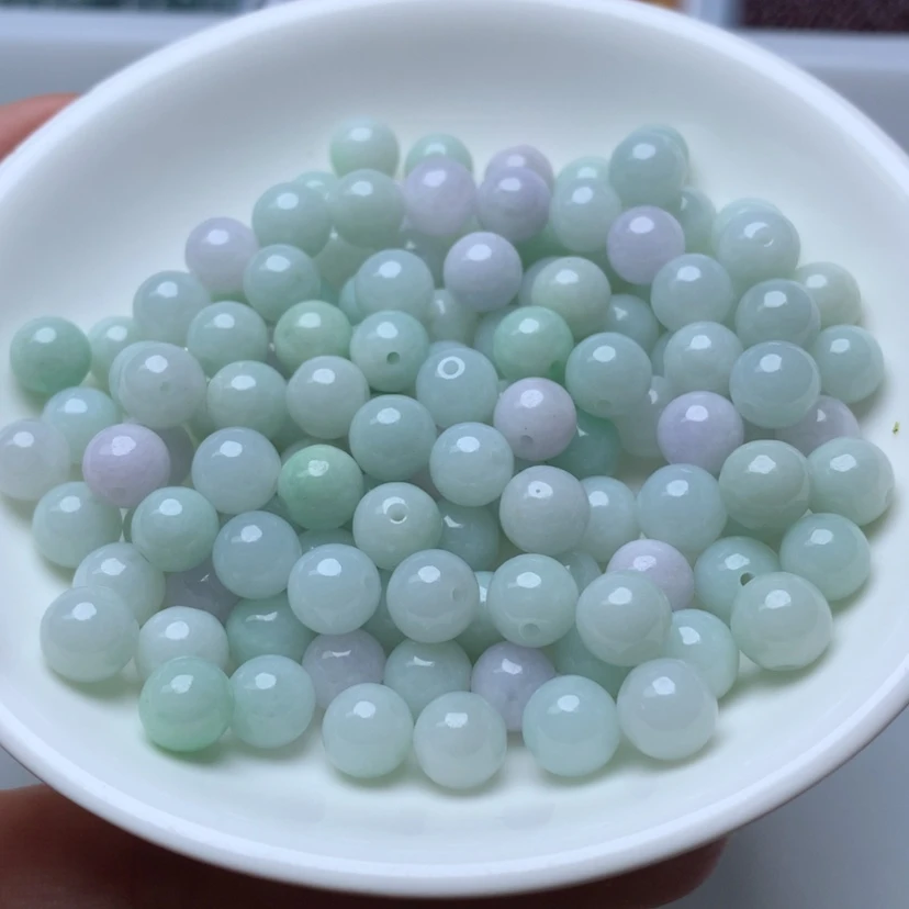 【闪购商品】未镶嵌手链翡翠卡7.5豆绿26个