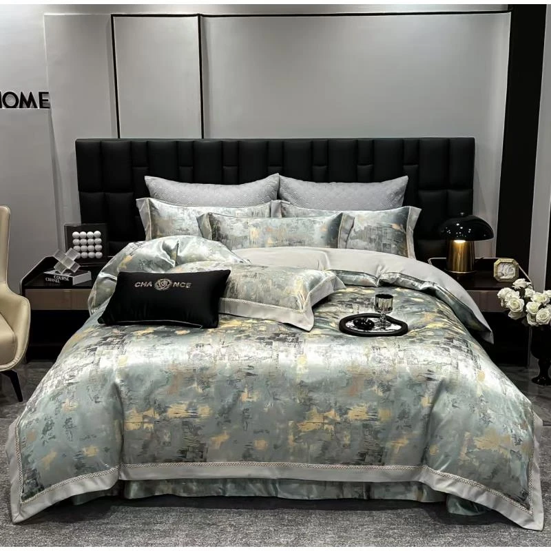 【爆款】轻奢重磅高精密四件套四季款--爱墨江南