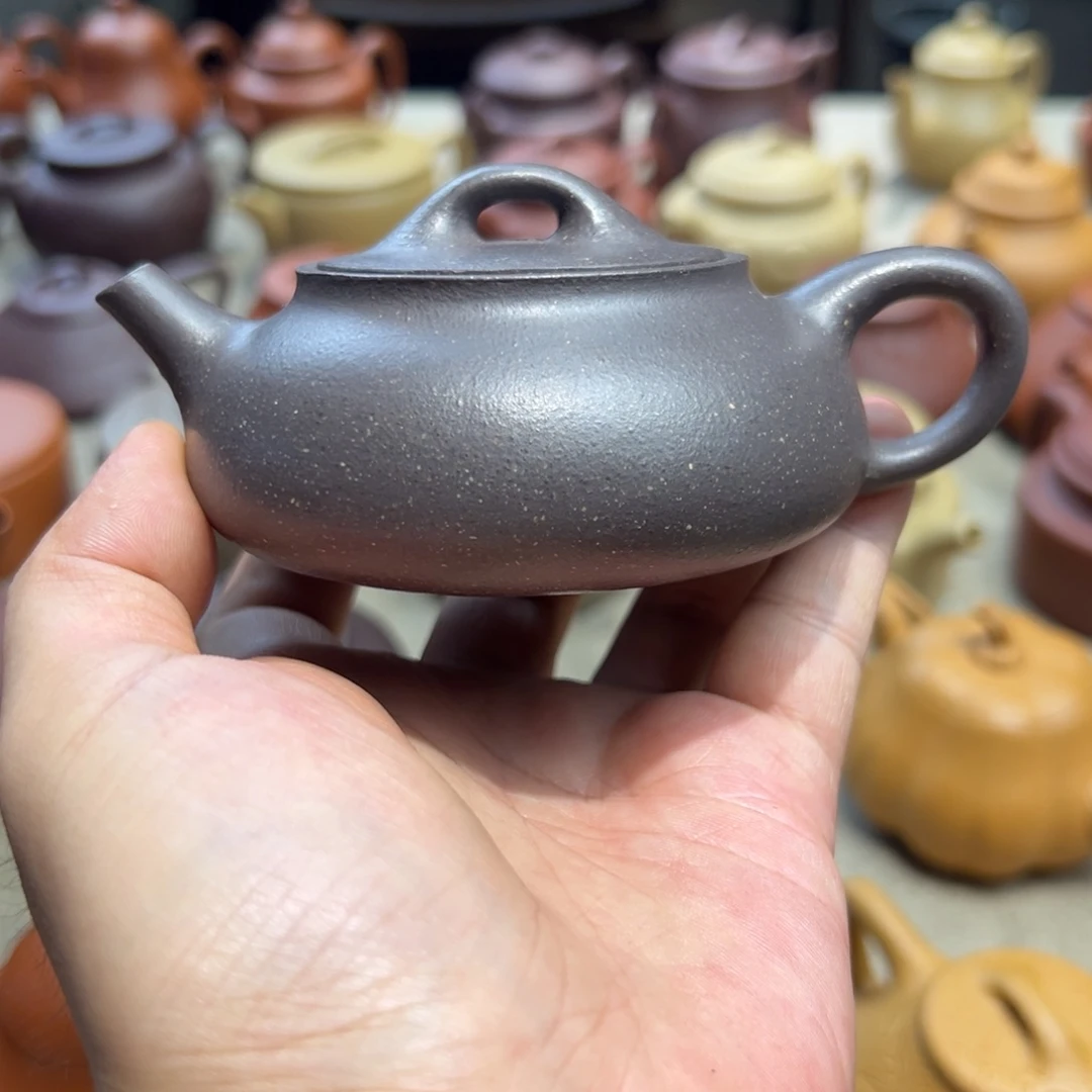 紫砂茶壶130毫升天青筑瓢，微瑕