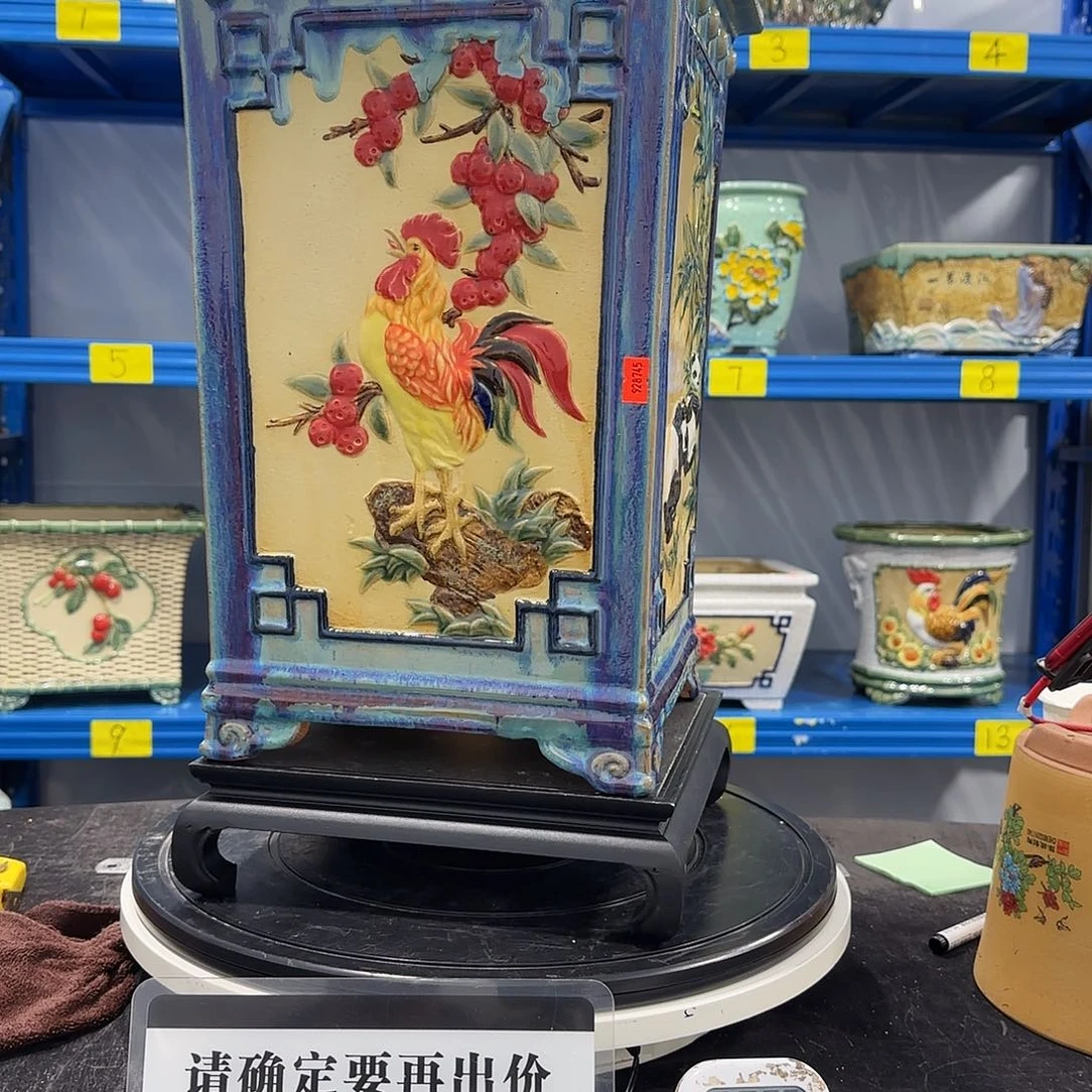 刚***好石湾盆石湾盆白色