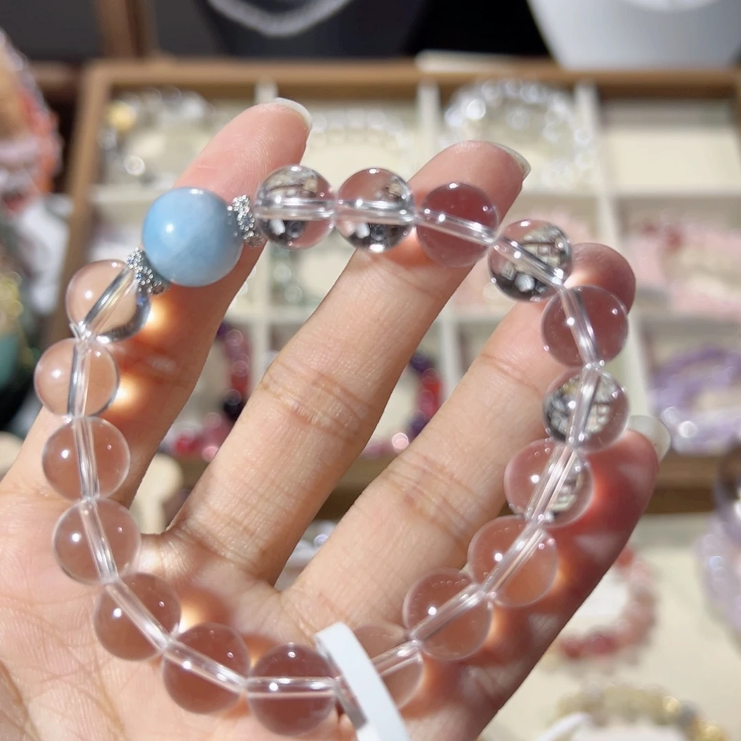 烟晶手链银S925镶嵌