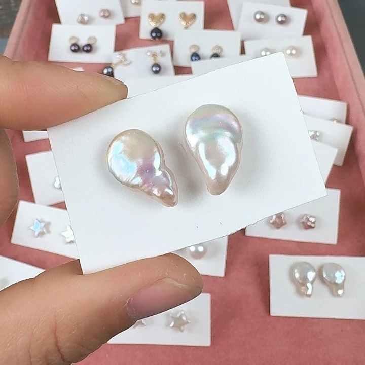 淡水珍珠耳饰未镶嵌