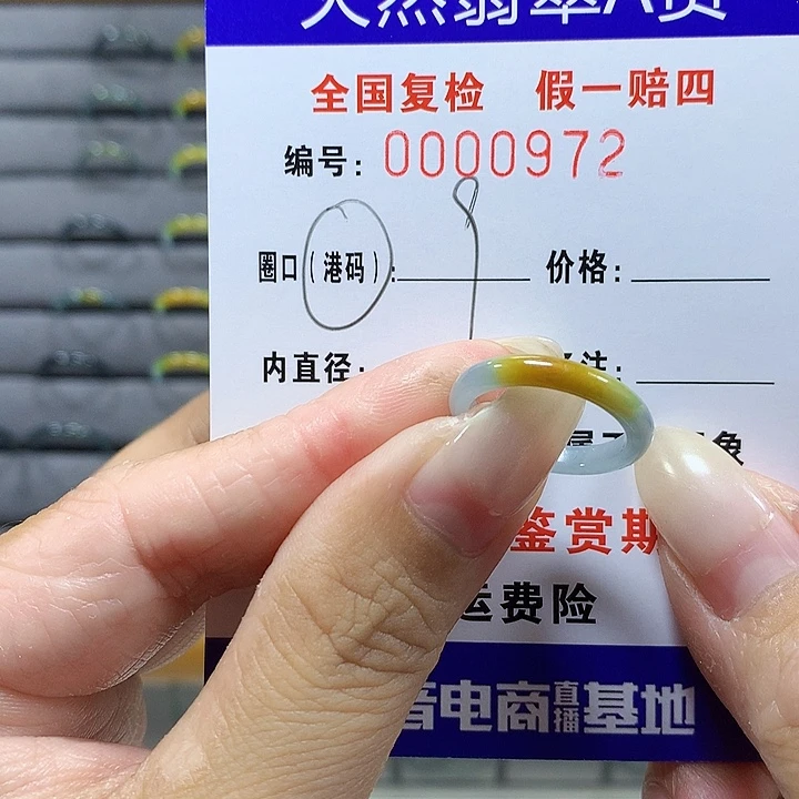 翡翠未镶嵌戒圈0972