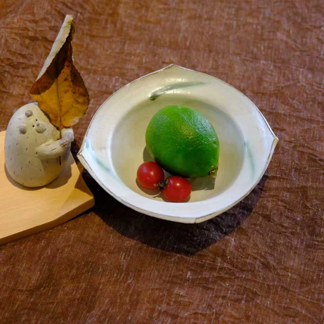 小喜宅 天水碧四角地球碗（口径约14cm，高度5cm）