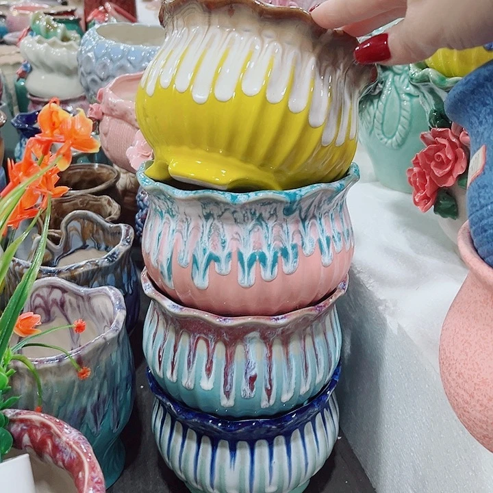 多肉陶瓷花盆满10元包邮