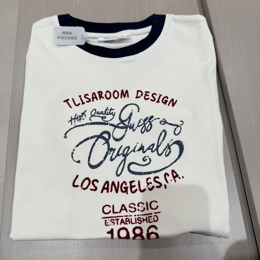 【婷婷家】不退换-欧货字母1986短T时尚百搭修身