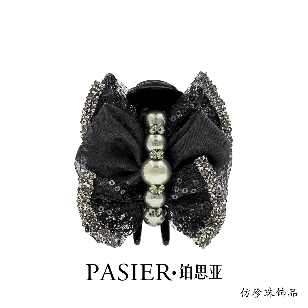 铂思亚 月影浮光 8公分法式轻奢优雅百搭丸子夹马尾夹NN209