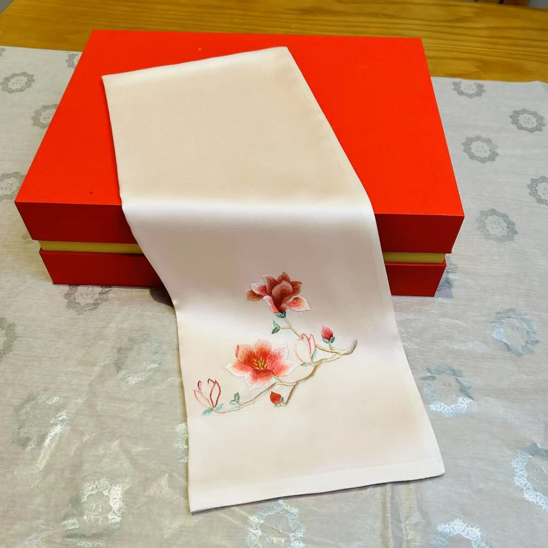 玉兰悠悠“锦绣兰韵”苏绣中国风兰花披肩古装复古手工刺绣古风