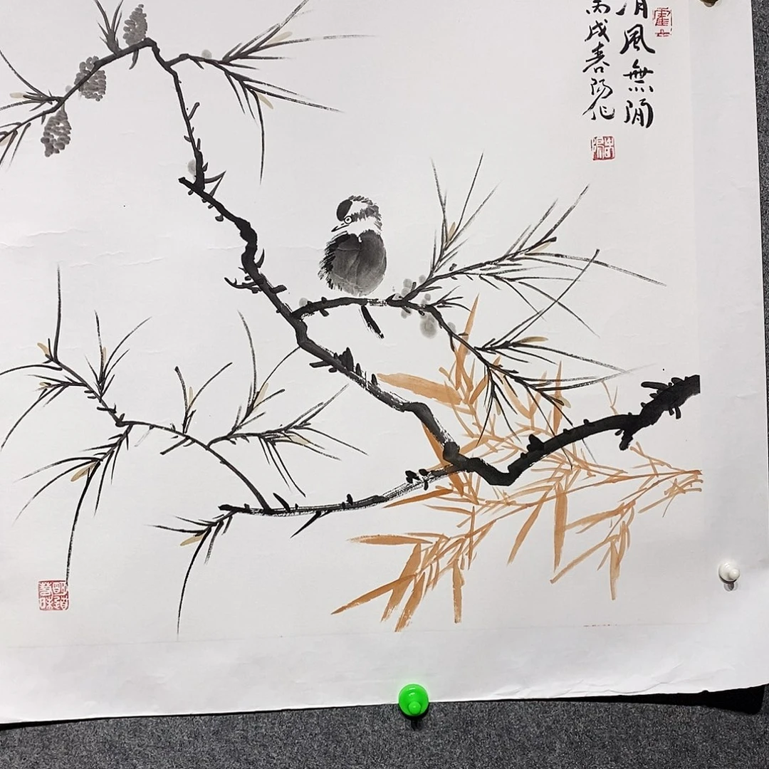 横款带灯HCY老师斗方花鸟