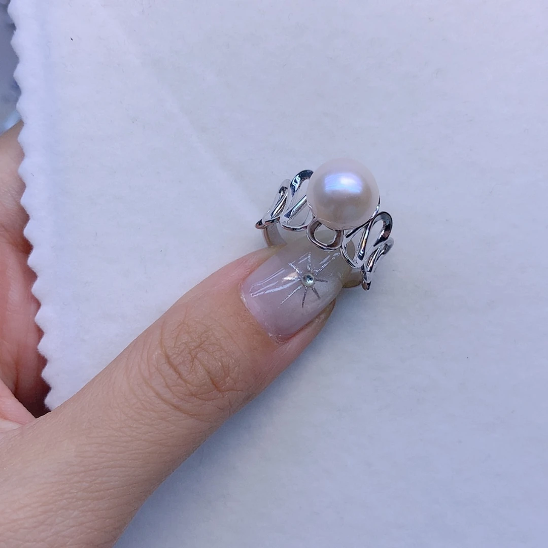 【闪购商品】银S925镶嵌戒指淡水珍珠