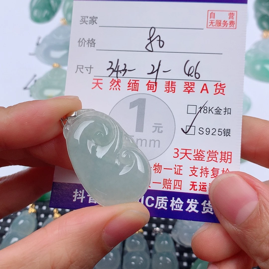 翡翠未镶嵌颈饰挂件