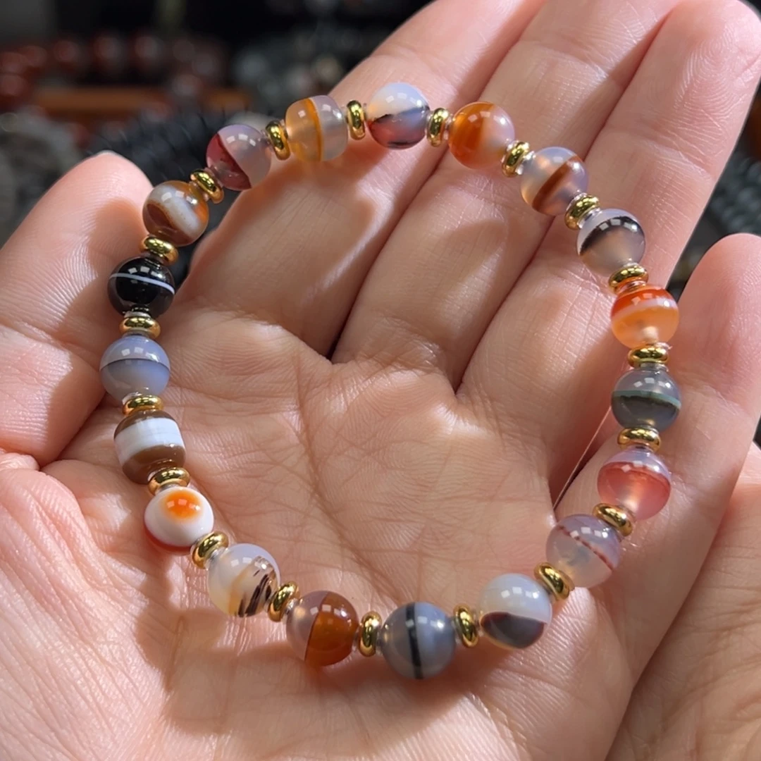 玛瑙/玉髓合金手链