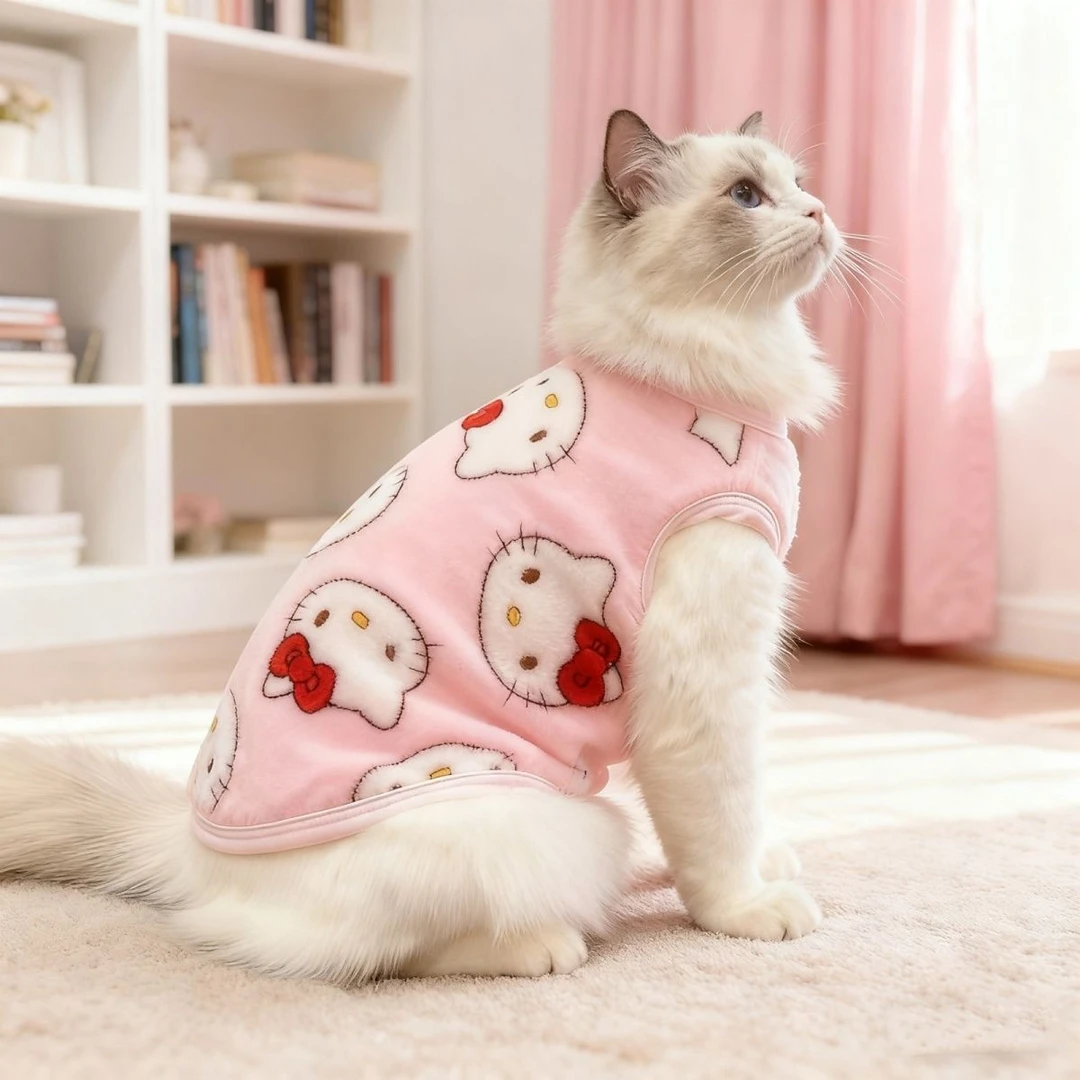 kt新款秋冬加绒保暖小猫衣服布偶猫英短猫猫宠物衣服防掉毛pp