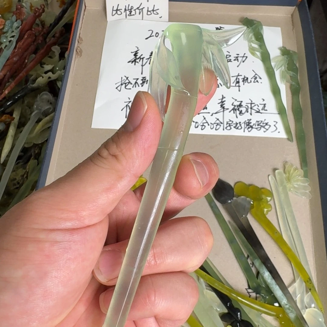 岫玉发簪未镶嵌明君玉簪贼拉好看