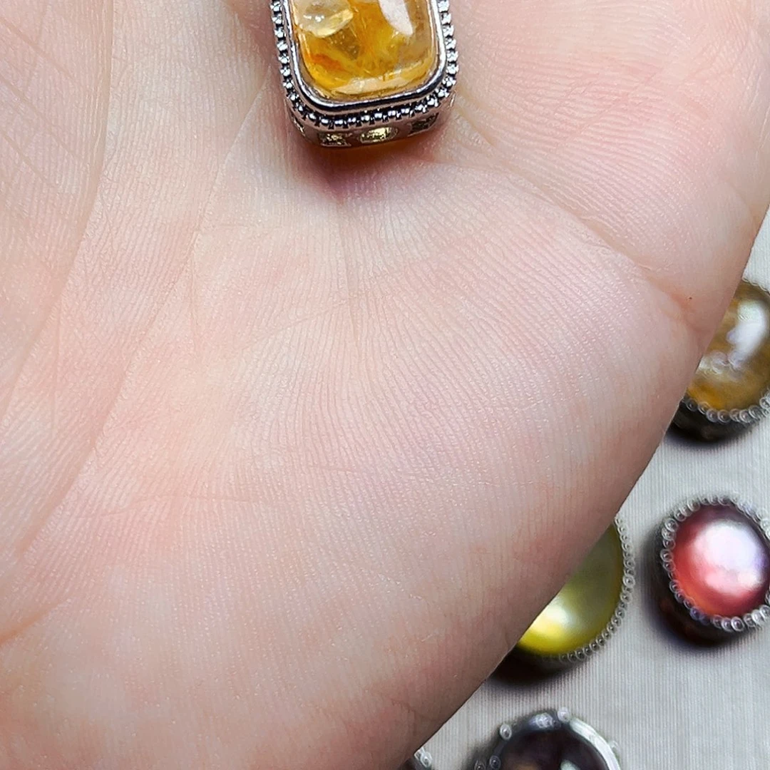 紫晶颈饰银S800镀金镶嵌L***i