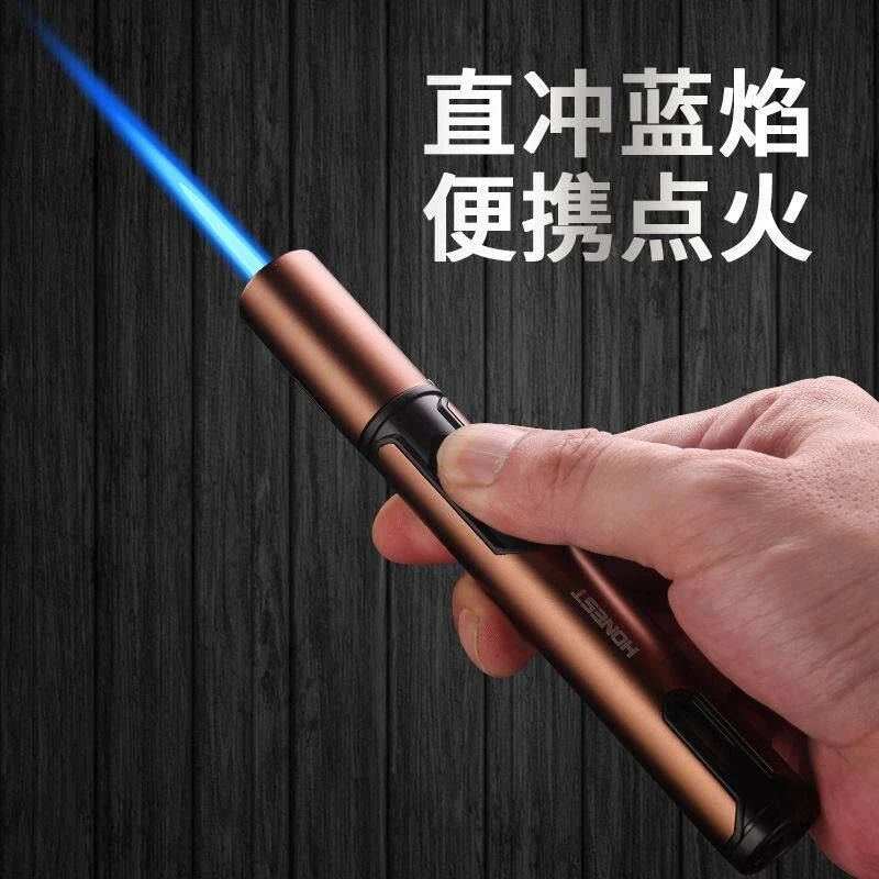 网红长剑百诚充气打火机长手柄雪茄艾灸专用充气焊喷点火器