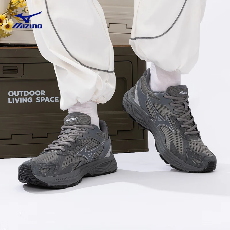 Mizuno美津浓男女鞋RACER S深铁灰缓震透气跑步鞋运动鞋D1GH2235