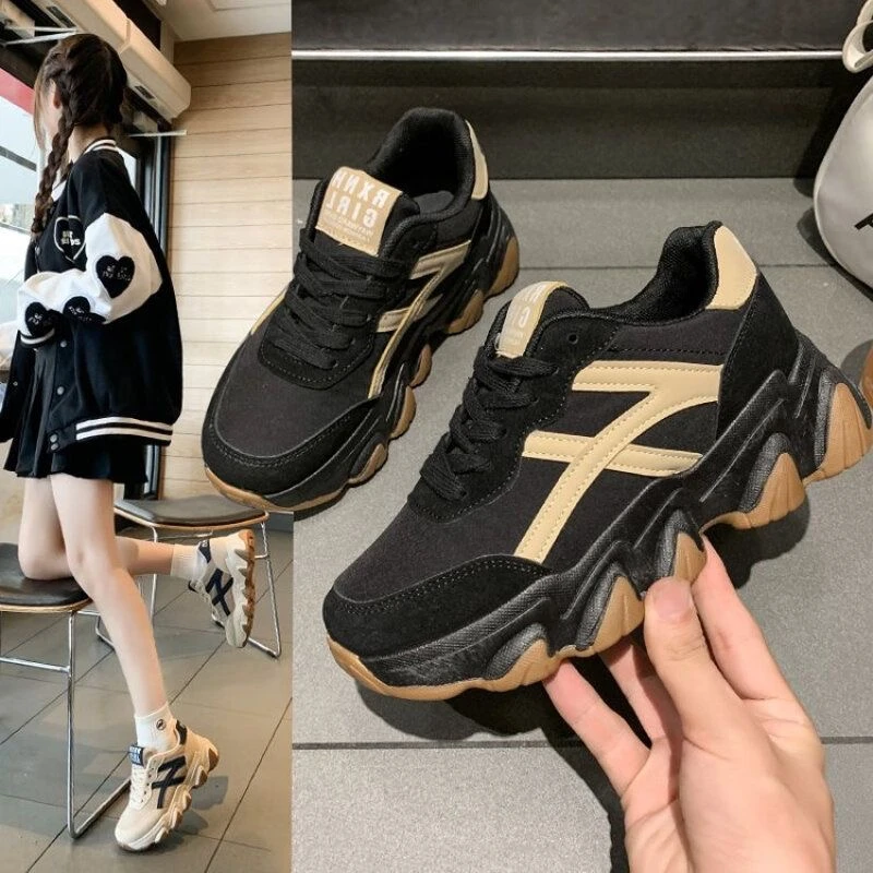 断码老爹鞋女冬季加绒休闲百搭运动鞋A8121